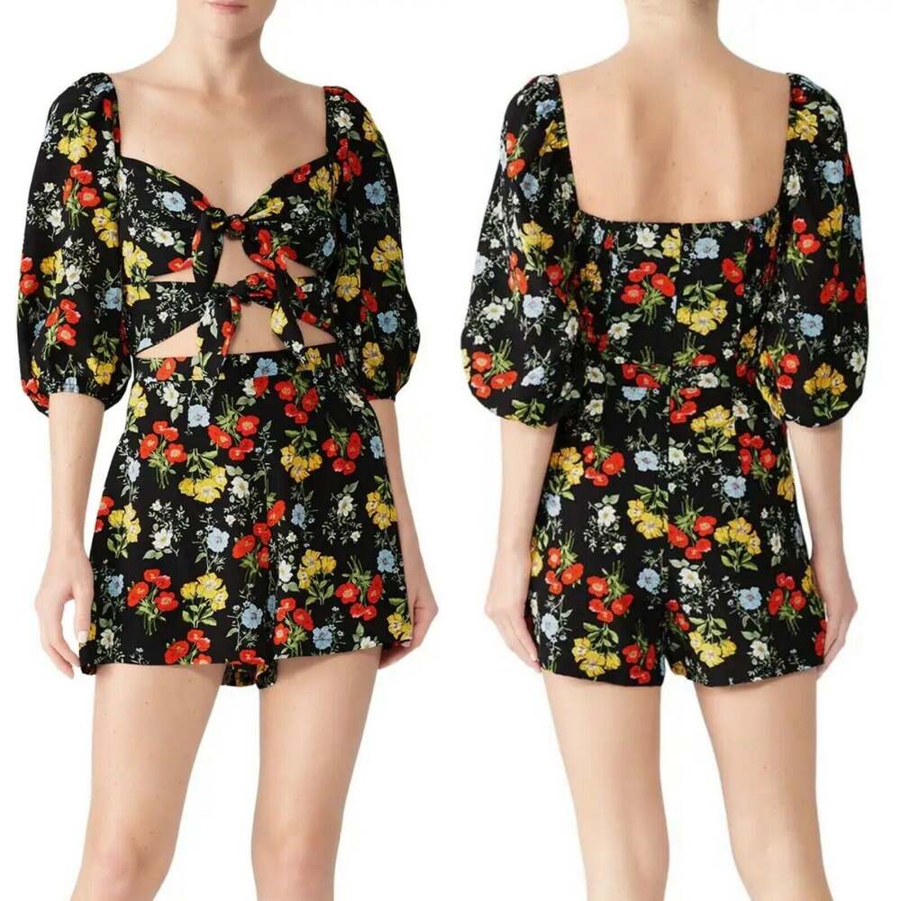 Yumi Kim Women's Fiesta Floral Lady Boss Romper Size L NWT